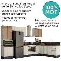 Cozinha Modulada 9 Peças Mdf Kali Bianco Toq Bianco Toq Nicioli Bianco Toq Bianco Toq - 6