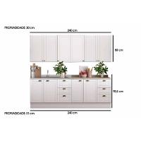 Cozinha Completa Bella 4 Peças (2aéreos+2balcões) C4p222 Branco - Carraro - 2