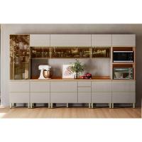 Cozinha Completa Proença 8 Peças (3aéreos+3balcões+1torrequente+1cristaleira) C8p72 Nogueira Touch-nude Prime - Demóbile - 1