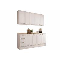 Cozinha Completa Bella 4 Peças (2aéreos+2balcões) C4p252 Nogal-cinza - Carraro - 4