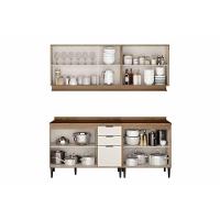 Cozinha Completa Alpha 4 Peças (2aéreos+2balcões) C4p219 Freijo-off White - Carraro - 3