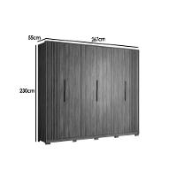 Guarda Roupa Casal 6 Portas (2 Ripadas) E 6 Gavetas C- Pés Atrice Nogueira Touch-nude Prime - Demóbile - 7