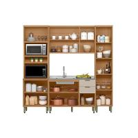 Cozinha Completa Selene 4 Peças (1aéreo+1balcão+1paneleiro+1torrequente) Cp10 Jequitiba-off White Fosco - Linea Brasil - 3