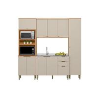 Cozinha Completa Selene 4 Peças (1aéreo+1balcão+1paneleiro+1torrequente) Cp10 Jequitiba-off White Fosco - Linea Brasil - 10