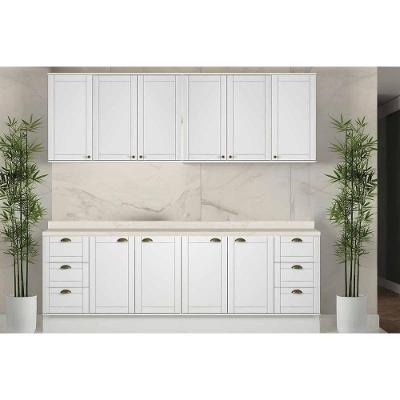 Cozinha Completa Bella 4 Peças (2aéreos+2balcões) C4p208 Branco - Carraro