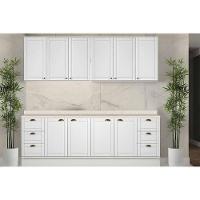 Cozinha Completa Bella 4 Peças (2aéreos+2balcões) C4p208 Branco - Carraro - 1