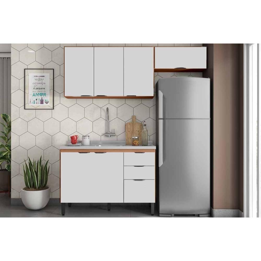Cozinha Completa Firenze 3 Peças (1balcão+2aéreos) C3p50 Amendola-nude Prime Tx - Demóbile - 1