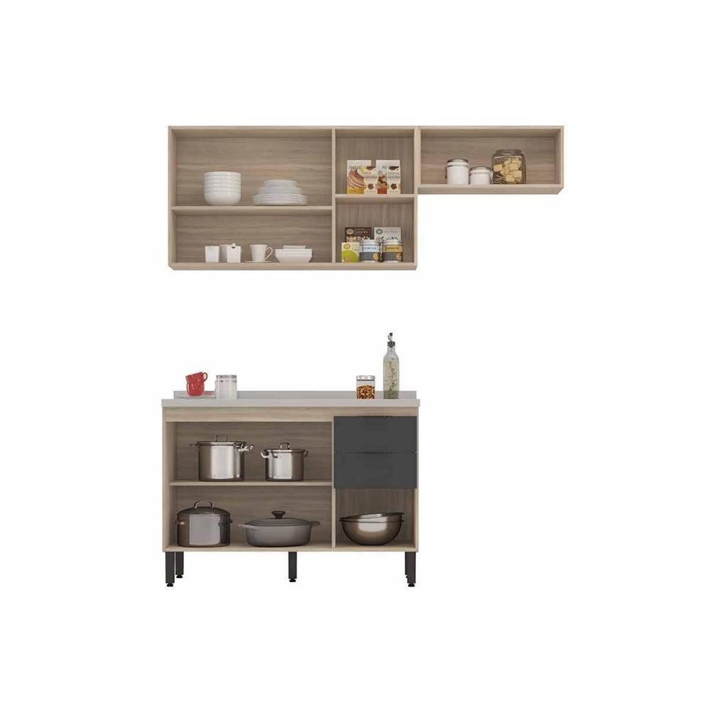 Cozinha Completa Firenze 3 Peças (1balcão+2aéreos) C3p50 Amendola-nude Prime Tx - Demóbile - 4