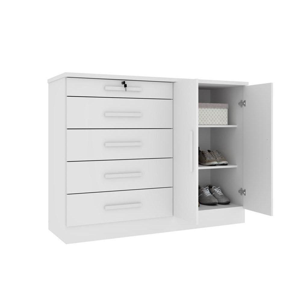 Cômoda Solteiro Istambul C- 2 Portas E 5 Gavetas Cinamomo - Tcil Móveis - 3