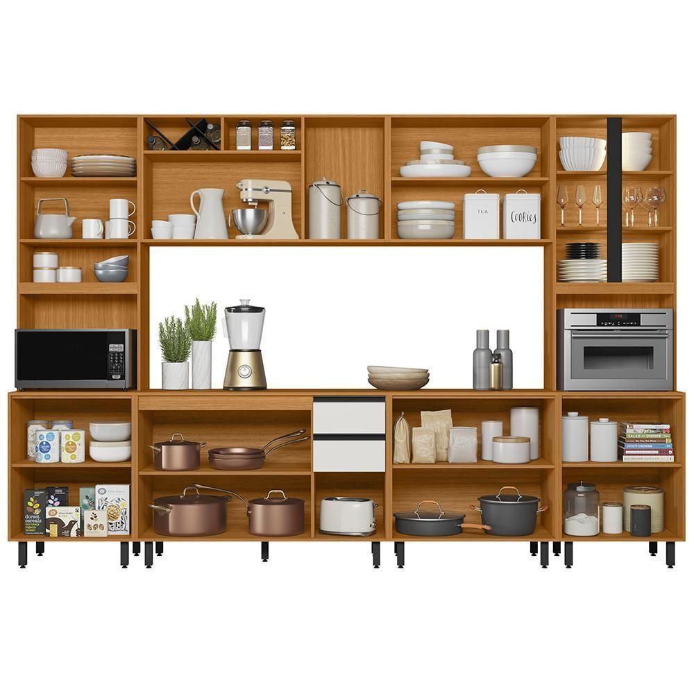 Cozinha Modulada 6 Pecas 320 Cm Raven Freijo Off White Pln Freijo Off White - 4