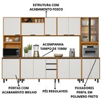 Cozinha Modulada 6 Pecas 320 Cm Raven Freijo Off White Pln Freijo Off White - 3
