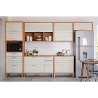 Cozinha Completa Eloise 6 Peças (3aéreos+2balcões+1paneleiro) Cz026 Freijo-off White - Mgm - 1