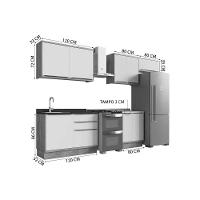 Cozinha Completa Versalis 6 Peças (3aéreos+2balcões+1complemento) C6p161 Freijo-cinza Argila - Herval - 2