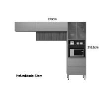 Cozinha Completa Proença 3 Peças (2aéreos+1paneleiro) C3p63 Nogueira Touch-nude Prime - Demóbile - 3