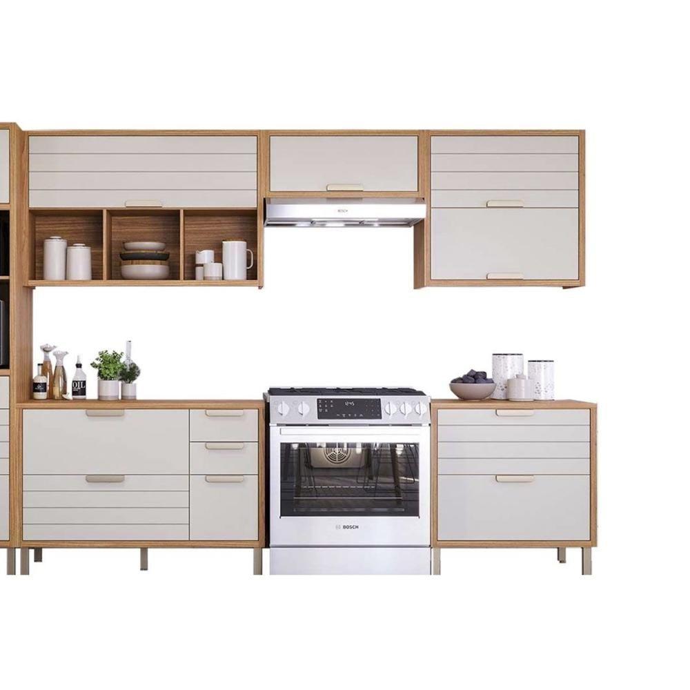 Cozinha Completa Eloise 6 Peças (3aéreos+2balcões+1paneleiro) Cz023 Freijo-off White - Mgm - 7
