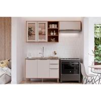 Cozinha Completa Brilhante 3 Peças (2aéreos+1balcão) C3p54 Cinamomo-off White - Mgm - 1