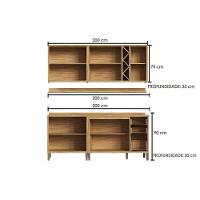 Cozinha Completa Tempranillo 6 Peças (2aéreos+2balcões+2complementos) C6p112 Amendoa-off White - Ronipa - 2