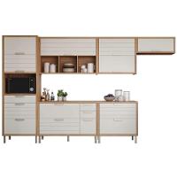 Cozinha Modulada Completa Eloise 6 Peças (3aéreos+2balcões+1paneleiro) Cz026 Freijo-off White - Mgm