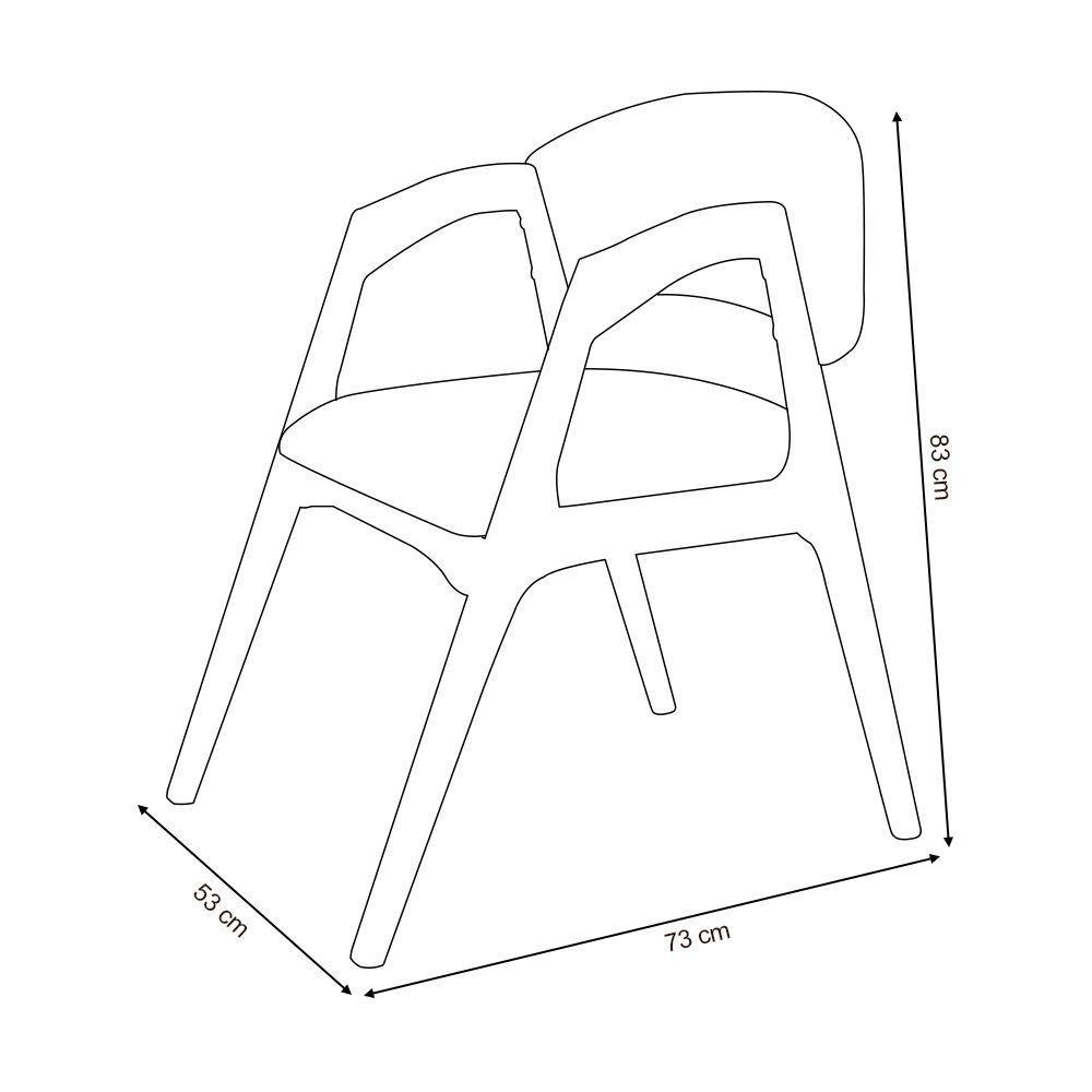 Conjunto Com 8 Cadeiras De Jantar Gabriela Em Madeira E Mdf Cerejeira Linho Cinza Prata - 4
