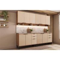 Cozinha Completa Alpha 4 Peças (2aéreos+2balcões) C4p209 Freijo-off White - Carraro - 1