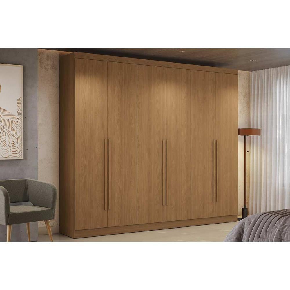 Guarda Roupa Casal 6 Portas E 3 Gavetas T580 Canela - Kappesberg - 1