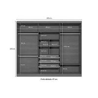 Guarda Roupa Casal 6 Portas E 3 Gavetas T580 Canela - Kappesberg