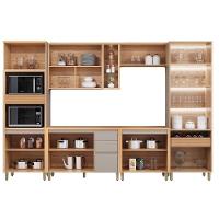 Cozinha Completa Allure 6 Peças (2aéreos+2balcões+1cristaleira+1torrequente) Cp03 Jequitiba-gris Fosco - Linea Brasil - 3