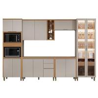 Cozinha Completa Allure 6 Peças (2aéreos+2balcões+1cristaleira+1torrequente) Cp03 Jequitiba-gris Fosco - Linea Brasil - 10