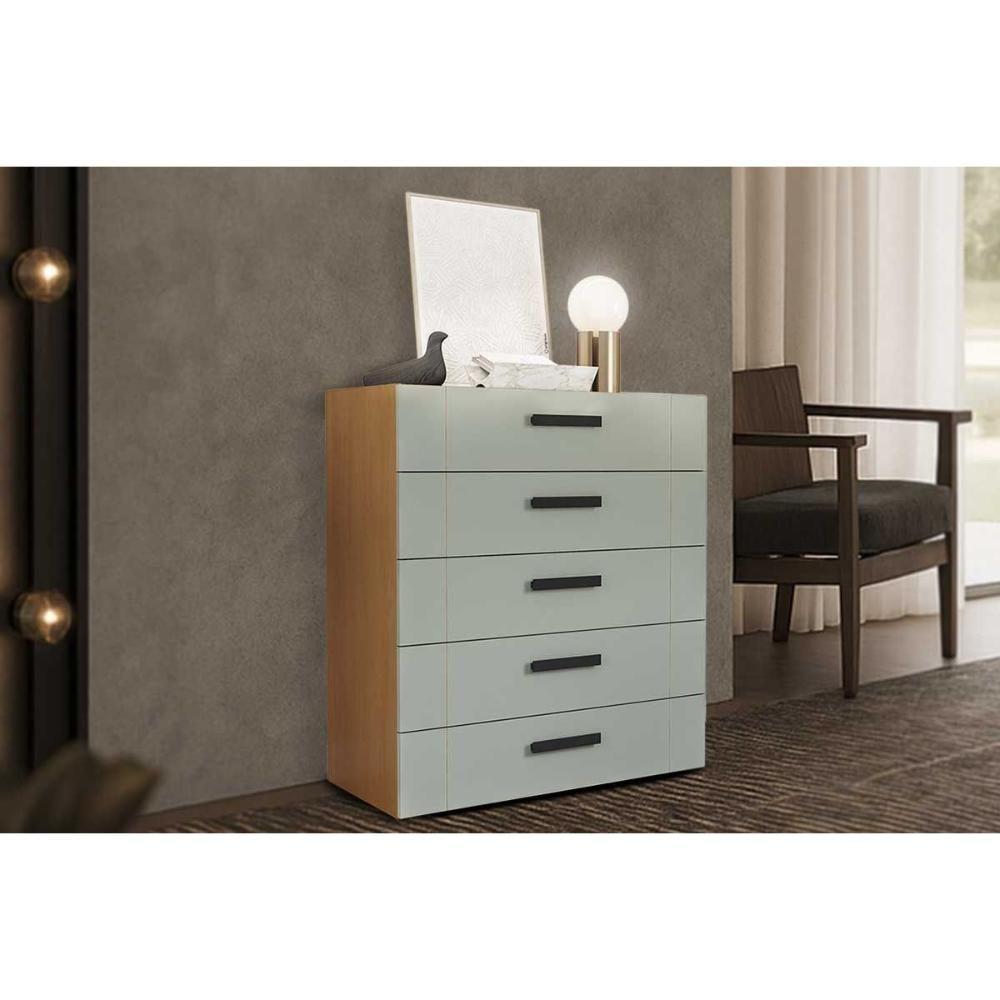 Cômoda Solteiro Lisboa C- 5 Gavetas Freijo-verde - Politorno - 1