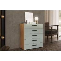 Cômoda Solteiro Lisboa C- 5 Gavetas Freijo-verde - Politorno - 1