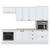 Cozinha Modulada 7 Pecas 272 Cm Ce790 Americana Branco Calcare Henn Branco Calcare - 1