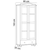 Cristaleira Rústica Para Sala De Jantar Bar 2 Portas 1 Gaveta Lazuli F06 Café - Lyam Decor - 5