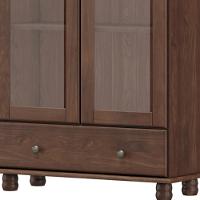 Cristaleira Rústica Para Sala De Jantar Bar 2 Portas 1 Gaveta Lazuli F06 Café - Lyam Decor - 7