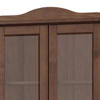 Cristaleira Rústica Para Sala De Jantar Bar 2 Portas 1 Gaveta Lazuli F06 Café - Lyam Decor - 8