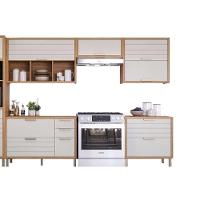 Cozinha Completa Eloise 6 Peças (3aéreos+2balcões+1paneleiro) Cz023 Freijo-titanium - Mgm - 7