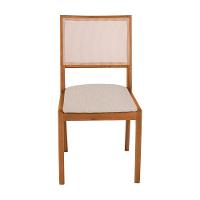 Conjunto Com 8 Cadeiras De Jantar Estofada Suellen Em Madeira E Mdf Cerejeira Linho Bege - 5