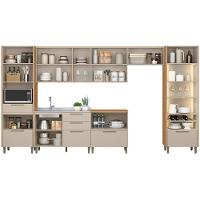 Cozinha Completa Atena 7 Peças (3aéreos+2balcões+1paneleiro+1torrequente) Cp08 Jequitiba-off White Fosco - Linea Brasil - 3