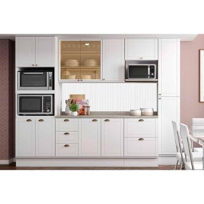 Cozinha Completa Bella 9 Peças (2aéreos+2balcões+1paneleiro+1torrequente+3complementos) C9p23 Branco - Carraro