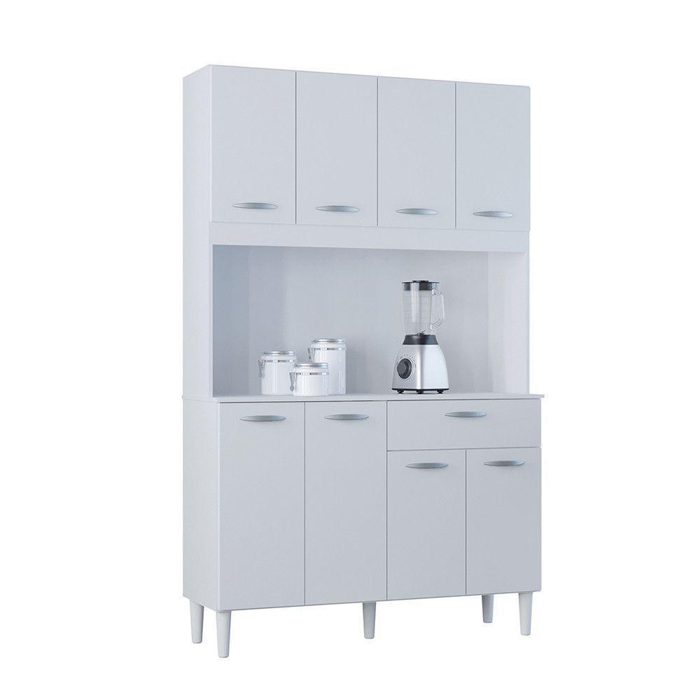 Cozinha Compacta 8 Portas 1 Gaveta Cássia Poquema Branco - 2