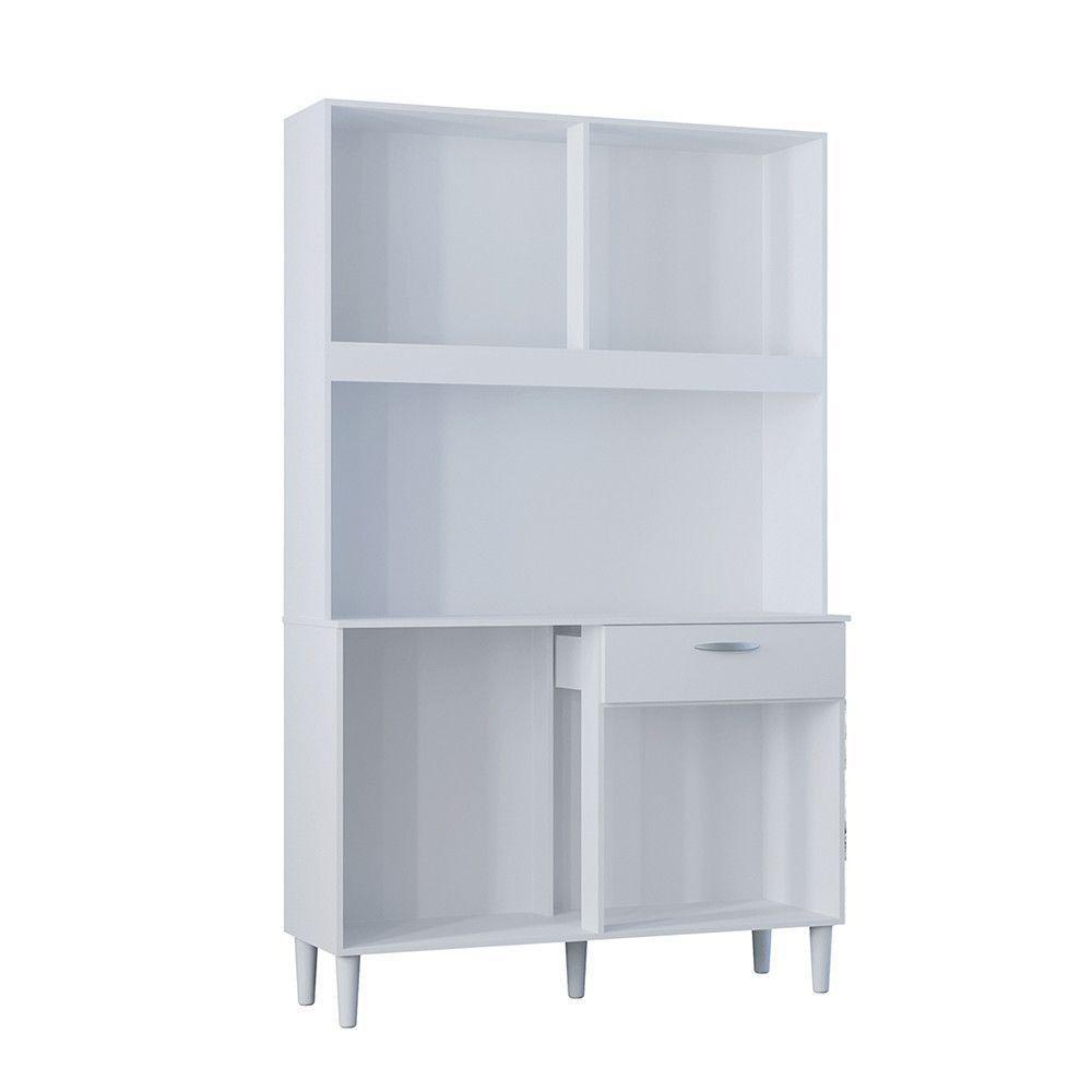 Cozinha Compacta 8 Portas 1 Gaveta Cássia Poquema Branco - 4
