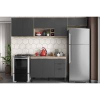 Cozinha Completa Firenze 4 Peças (3aéreos+1balcão) C4p254 Avena-grafito - Demóbile - 1