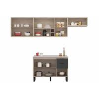 Cozinha Completa Firenze 4 Peças (3aéreos+1balcão) C4p254 Avena-grafito - Demóbile