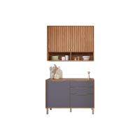 Cozinha Modulada Mgm Divina 2 Peças (1aéreo+1balcão) C2p44 Freijo-titanium-mgm - 1