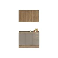 Cozinha Modulada Completa Botanic 3 Peças (1aéreo+1balcão+1complemento) C3p15 Nogueira-fendi - Kappesberg - 1