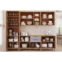 Cozinha Completa Brilhante 5 Peças (2aéreos+2balcões+1paneleiro) C5p160 Cinamomo-off White - Mgm - 5