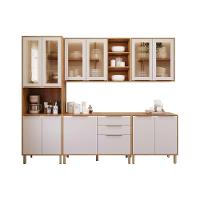 Cozinha Completa Brilhante 5 Peças (2aéreos+2balcões+1paneleiro) C5p160 Cinamomo-off White - Mgm - 6