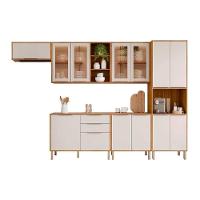 Cozinha Completa Brilhante 6 Peças (3aéreos+2balcões+1paneleiro) C6p130 Cinamomo-off White - Mgm - 2