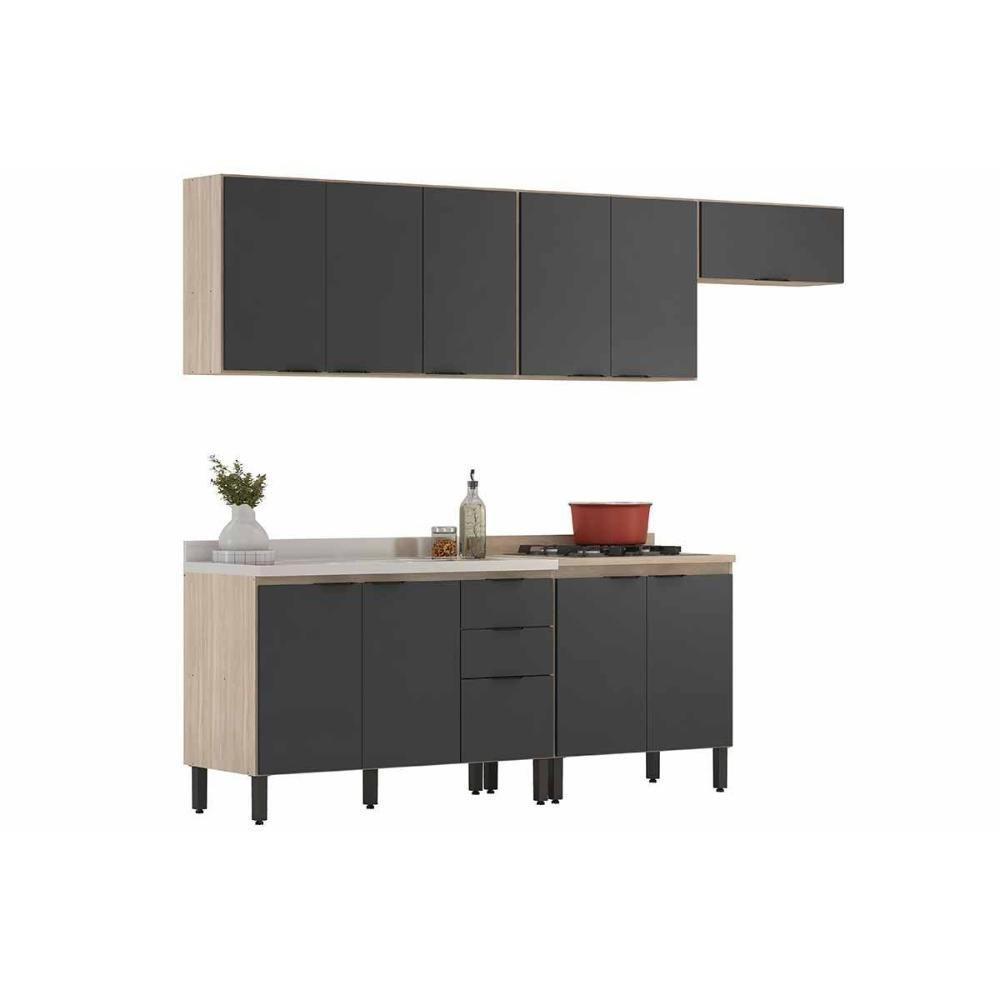 Cozinha Completa Firenze 5 Peças (3aéreos+2balcões) C5p156 Amendola-nude Prime Tx - Demóbile - 5