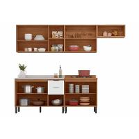 Cozinha Completa Firenze 5 Peças (3aéreos+2balcões) C5p156 Amendola-nude Prime Tx - Demóbile