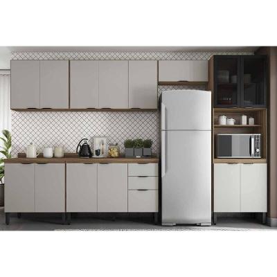 Cozinha Completa Firenze 6 Peças (3aéreos+2balcões+1paneleiro) C6p128 Amendola-nude Prime Tx - Demóbile